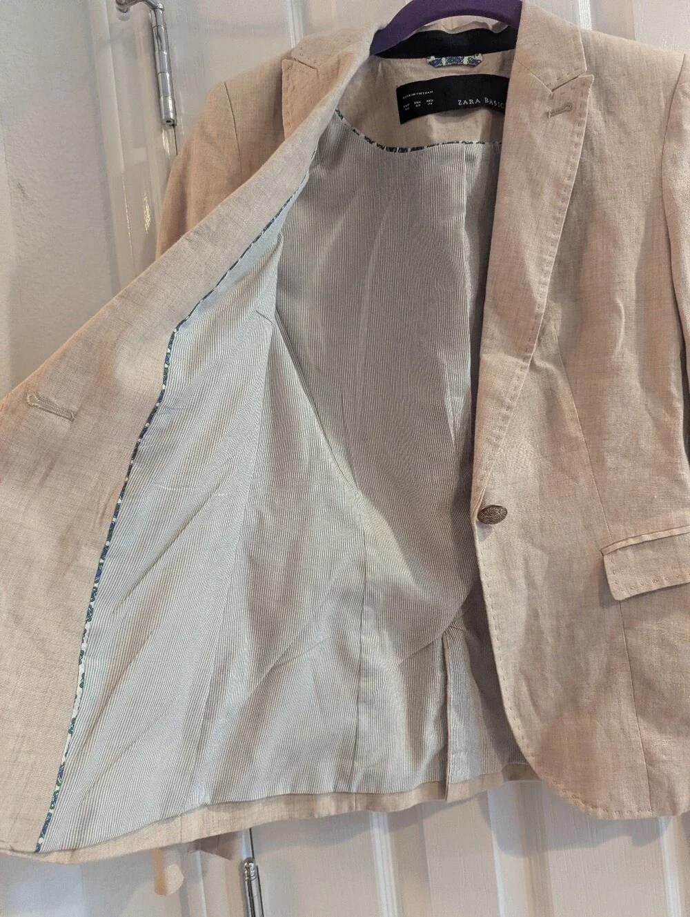 Zara Women's Linen Blazer - Picture 5 of 8
